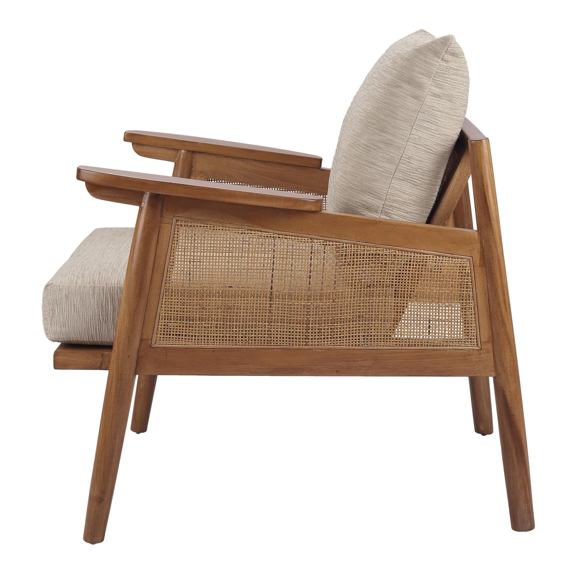 Teramo Mahogany Rattan Accent Arm Chair - What A Room