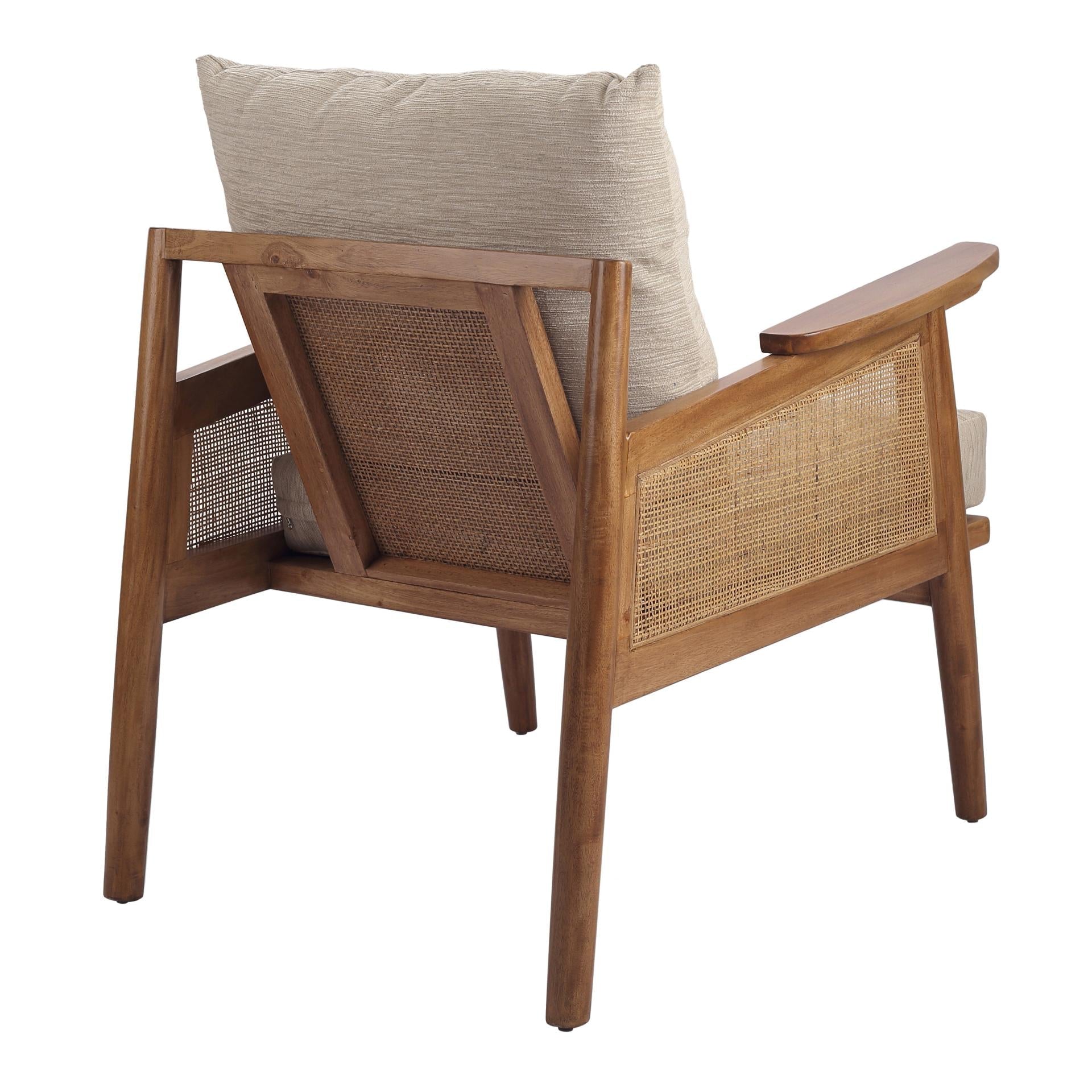 Teramo Mahogany Rattan Accent Arm Chair - What A Room