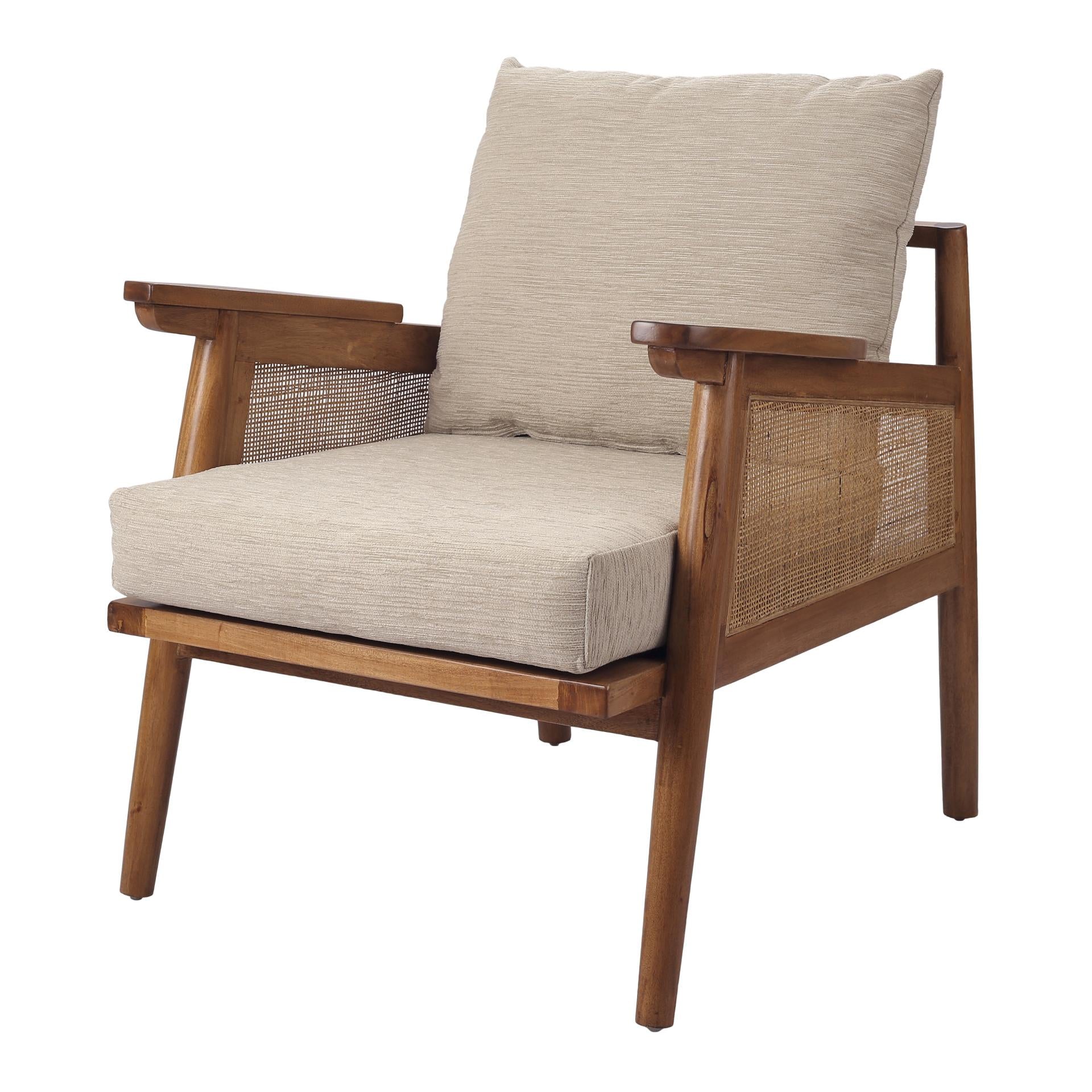 Teramo Mahogany Rattan Accent Arm Chair - What A Room