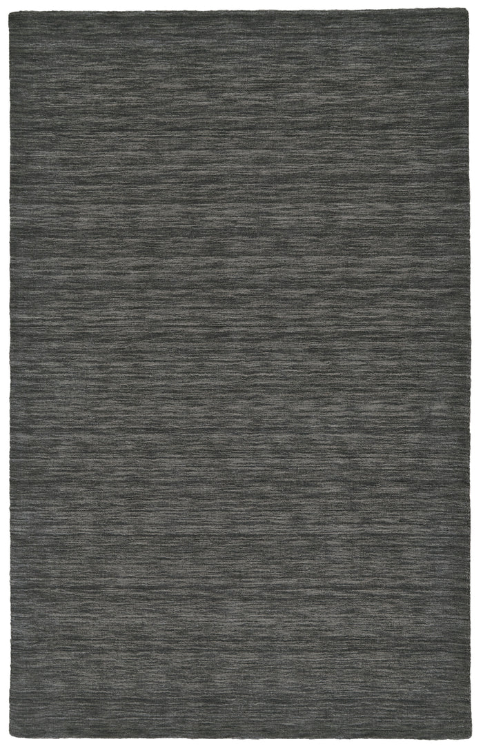 Simple at first glance, this rug has a lot of depth with the charcoal color theme - Available at your local Santa Clara Furniture store