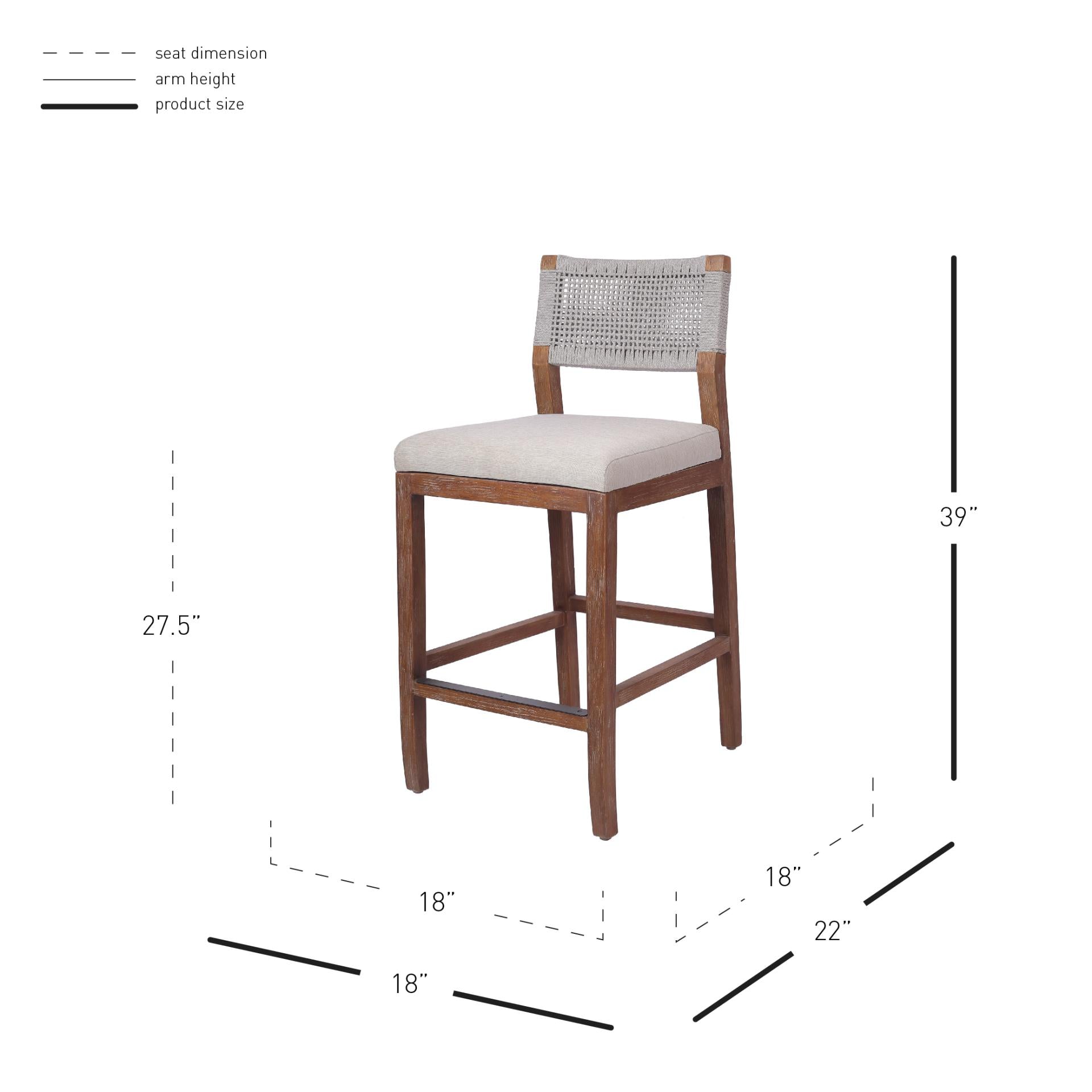 Pierre Rope Counter Stool - What A Room