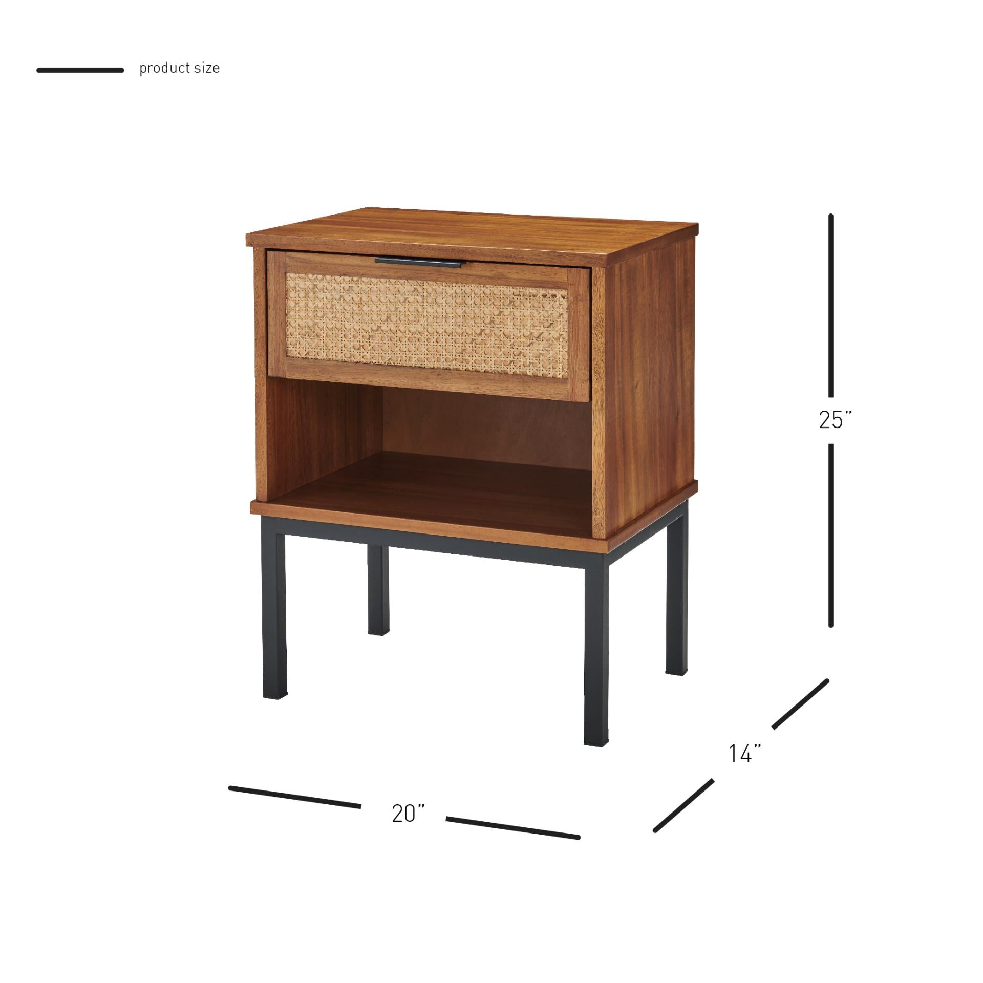 Caine Rattan Night Stand/ Side Table - What A Room