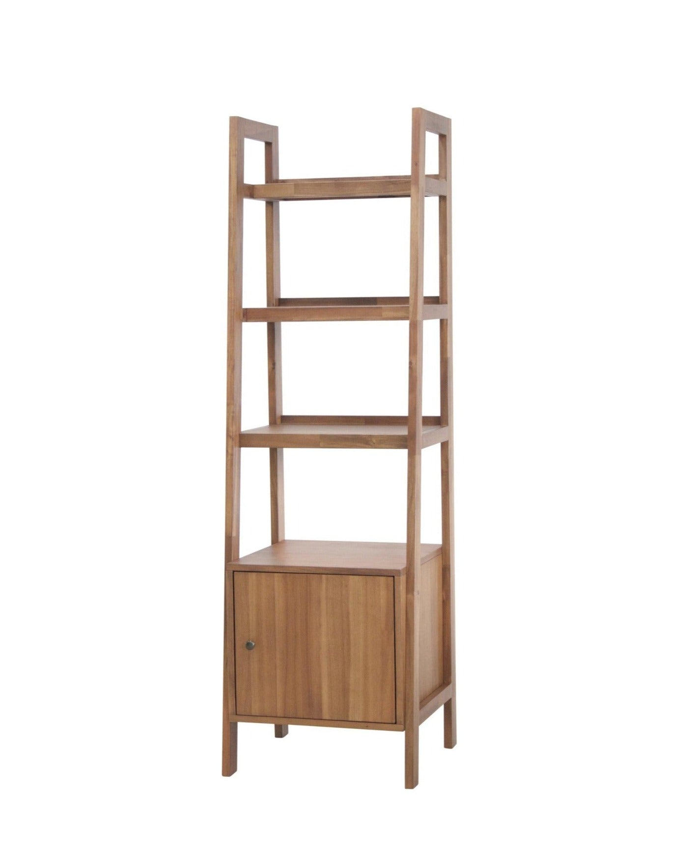 Henley KD 74" Mid-Century Modern Wall Bookcase Cabinet & 4 Display Shelves - What A Room