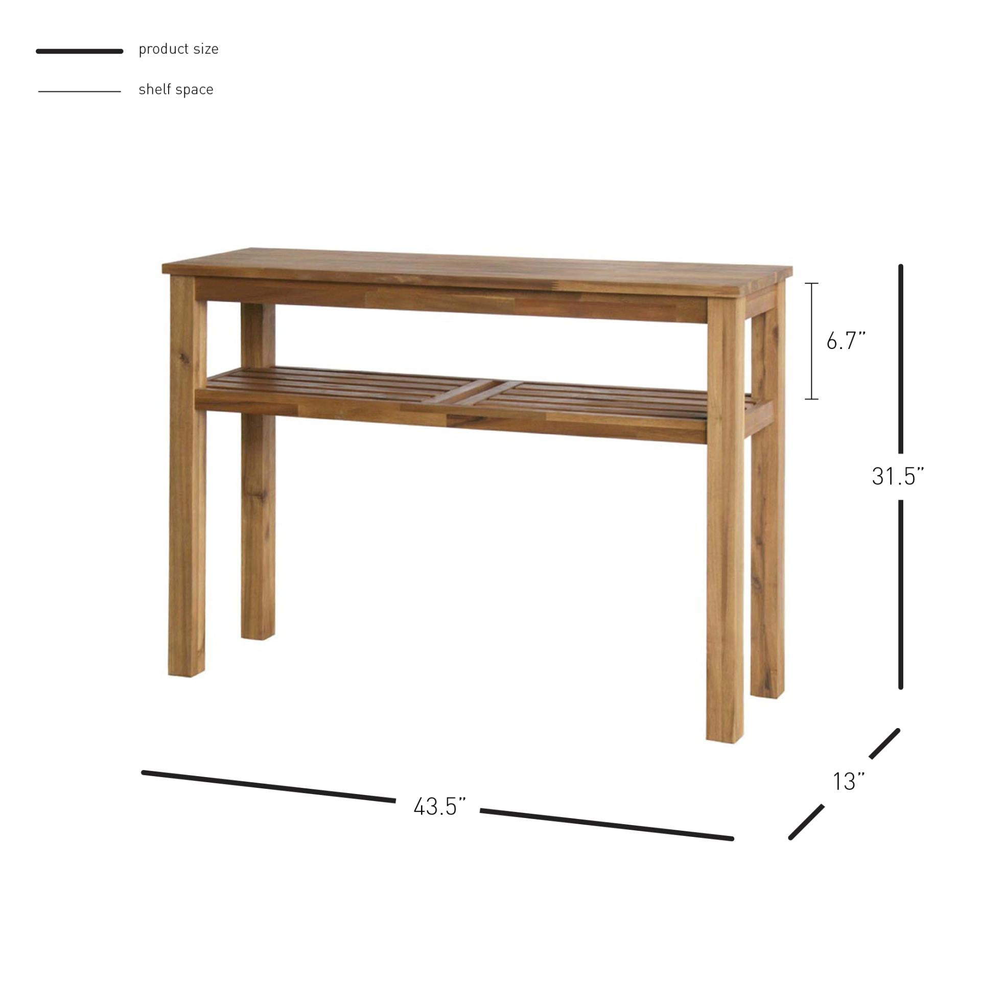 Tiburon Console with Shelf KD - What A Room