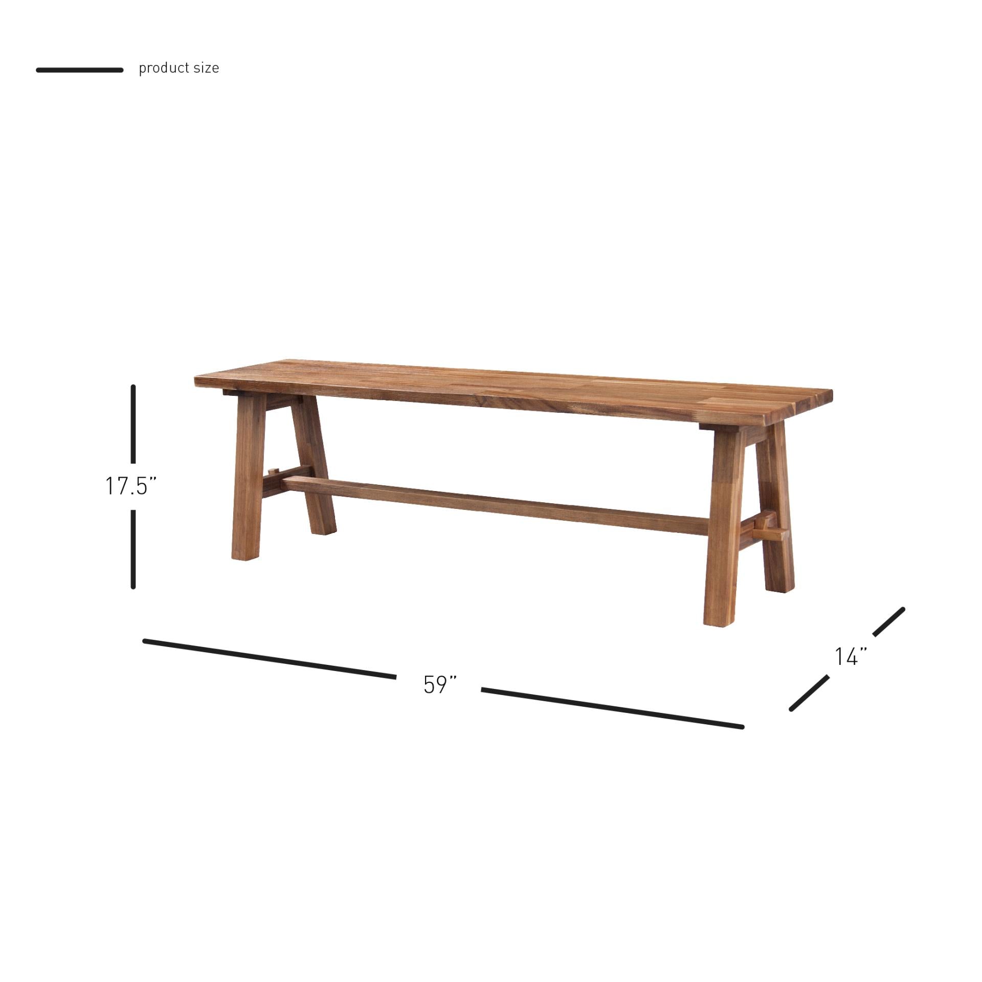 Bedford 59" Bench "A" Base - What A Room