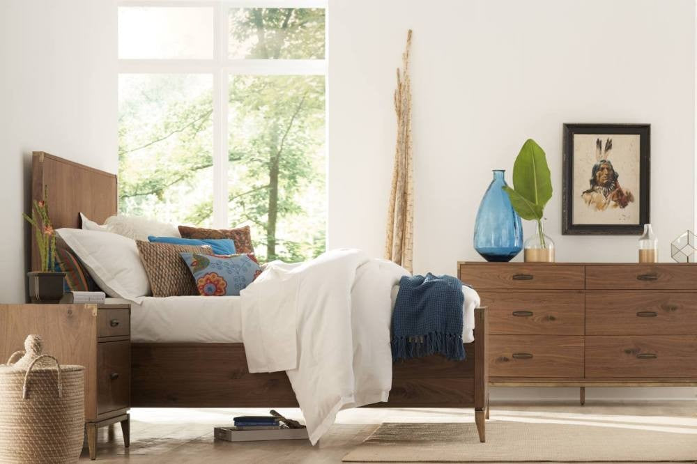 Adler Panel Bed in Natural Walnut - What A Room