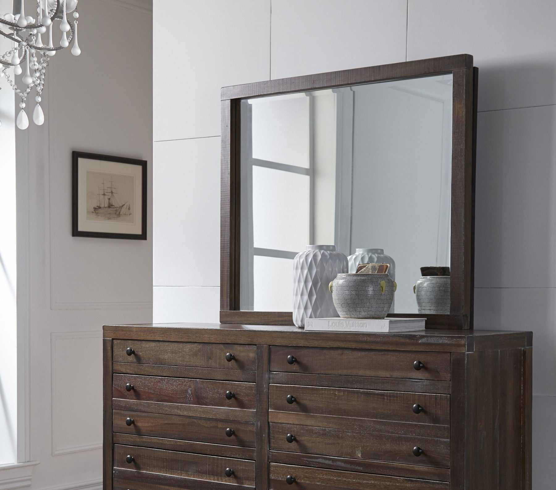 Townsend Solid Wood Beveled Glass Mirror - What A Room