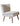 Upholstered Accent Chair with Wooden Leg Black and White - What A Room