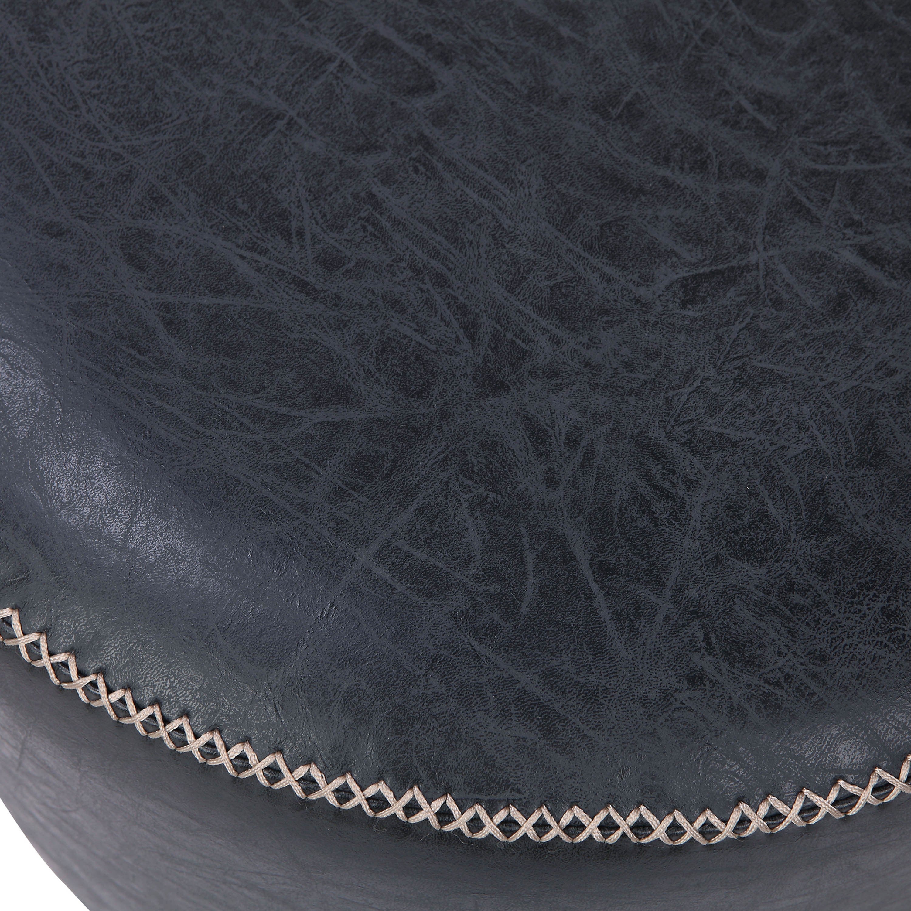 Gaia PU Round Ottoman - What A Room