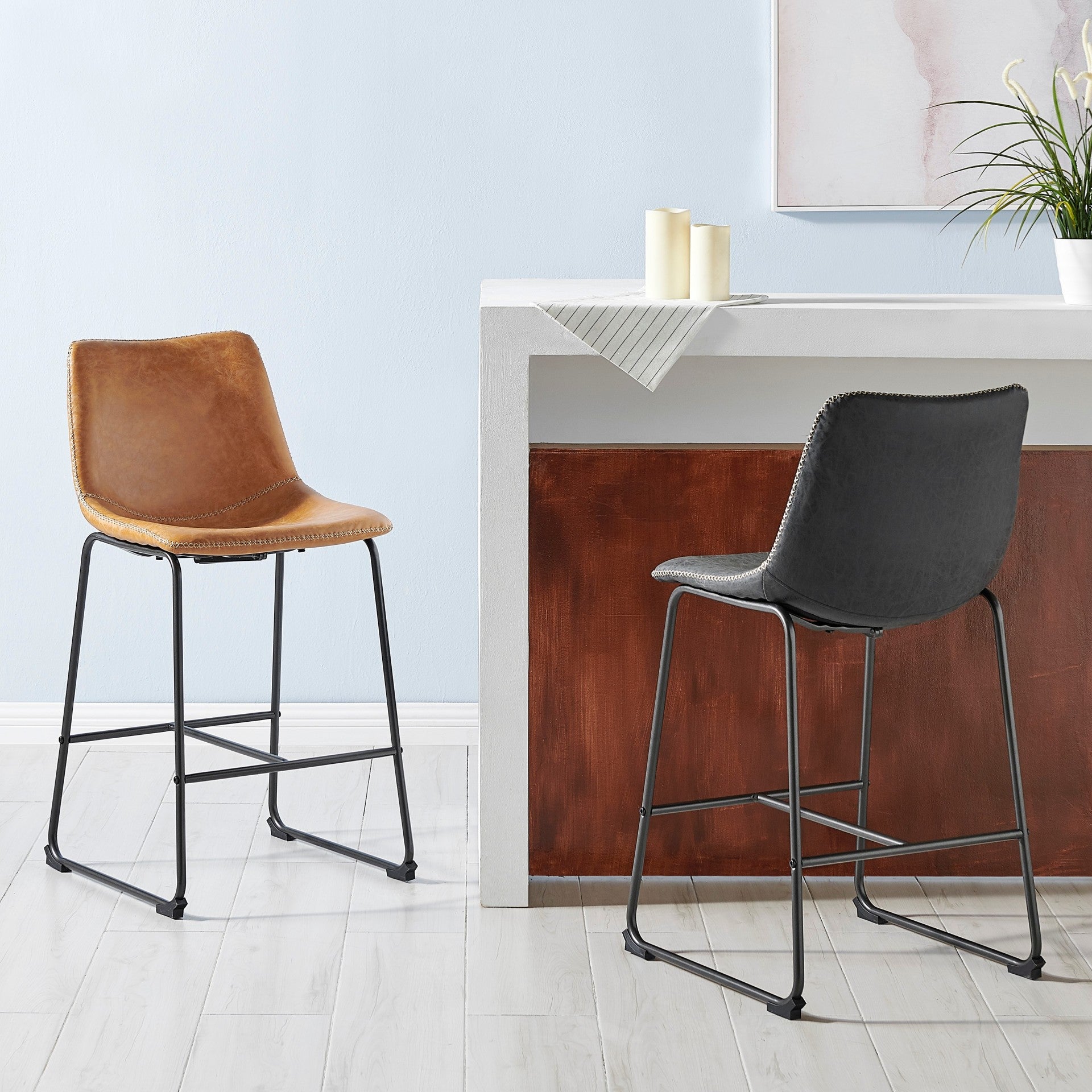 Vesta KD PU Counter Stool - What A Room