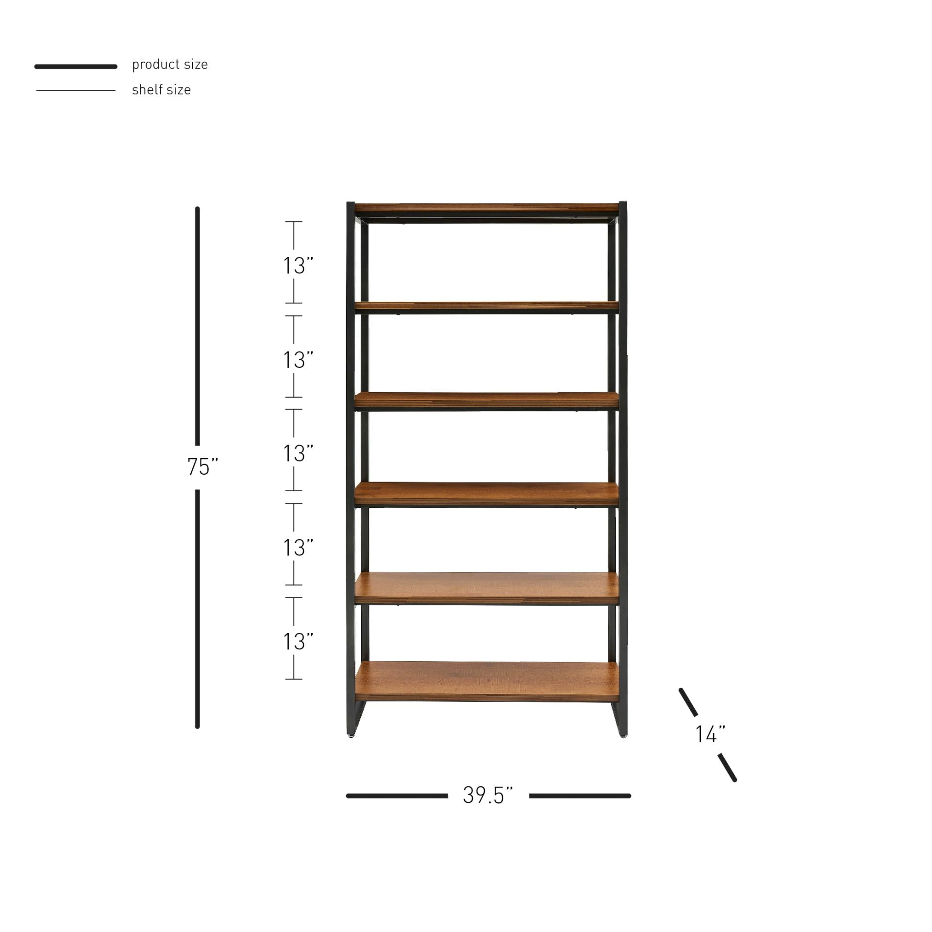 Anderson KD 6 Tier Bookcase - What A Room