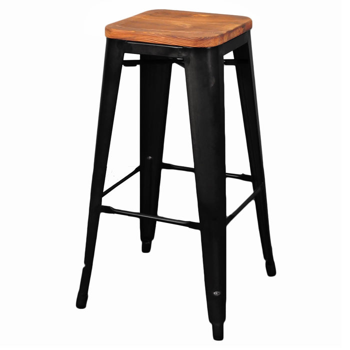 Metropolis Backless Stool Wood Seat - What A Room