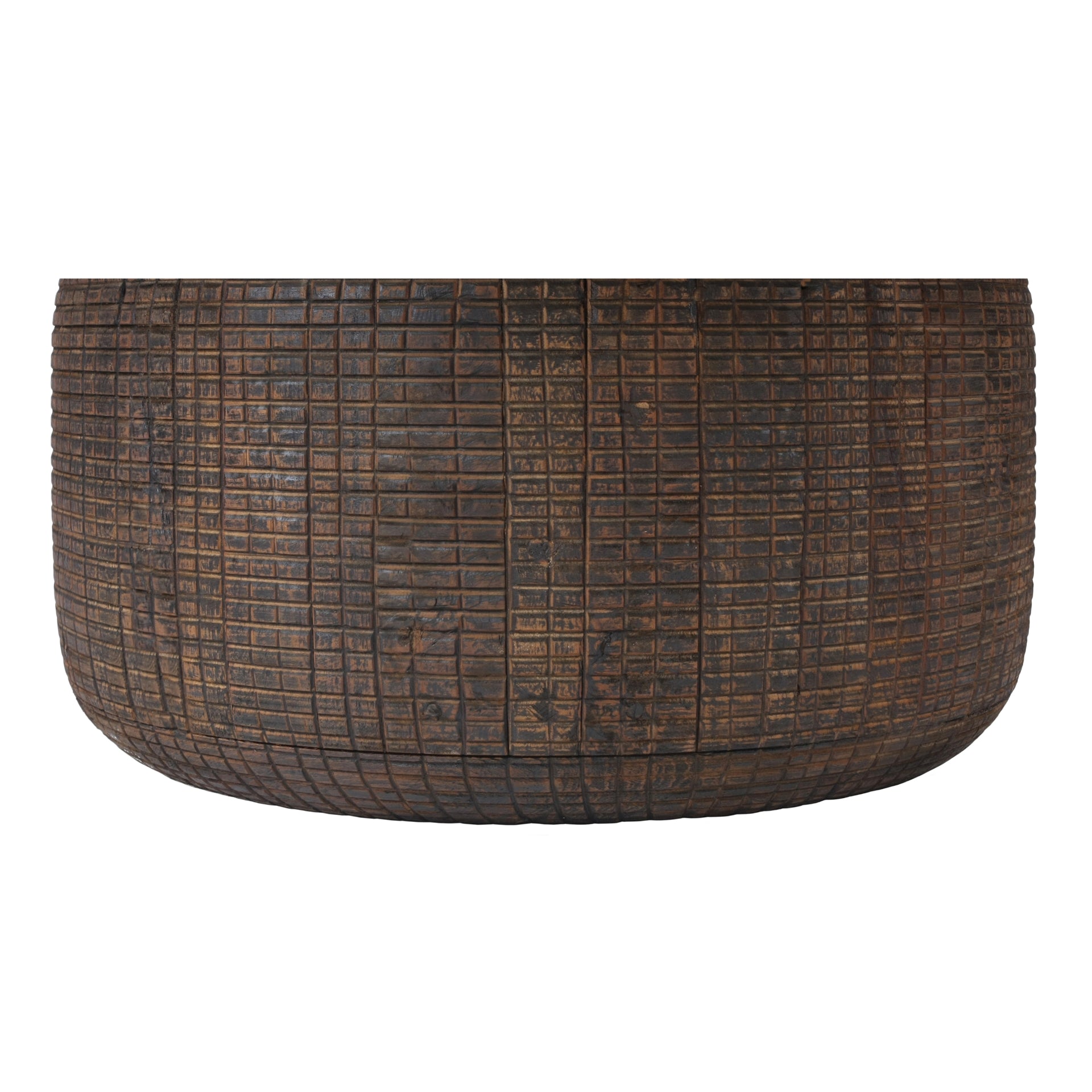 Atalia  Recycled Teak Root Coffee Table w/ Steel Tray Top - What A Room