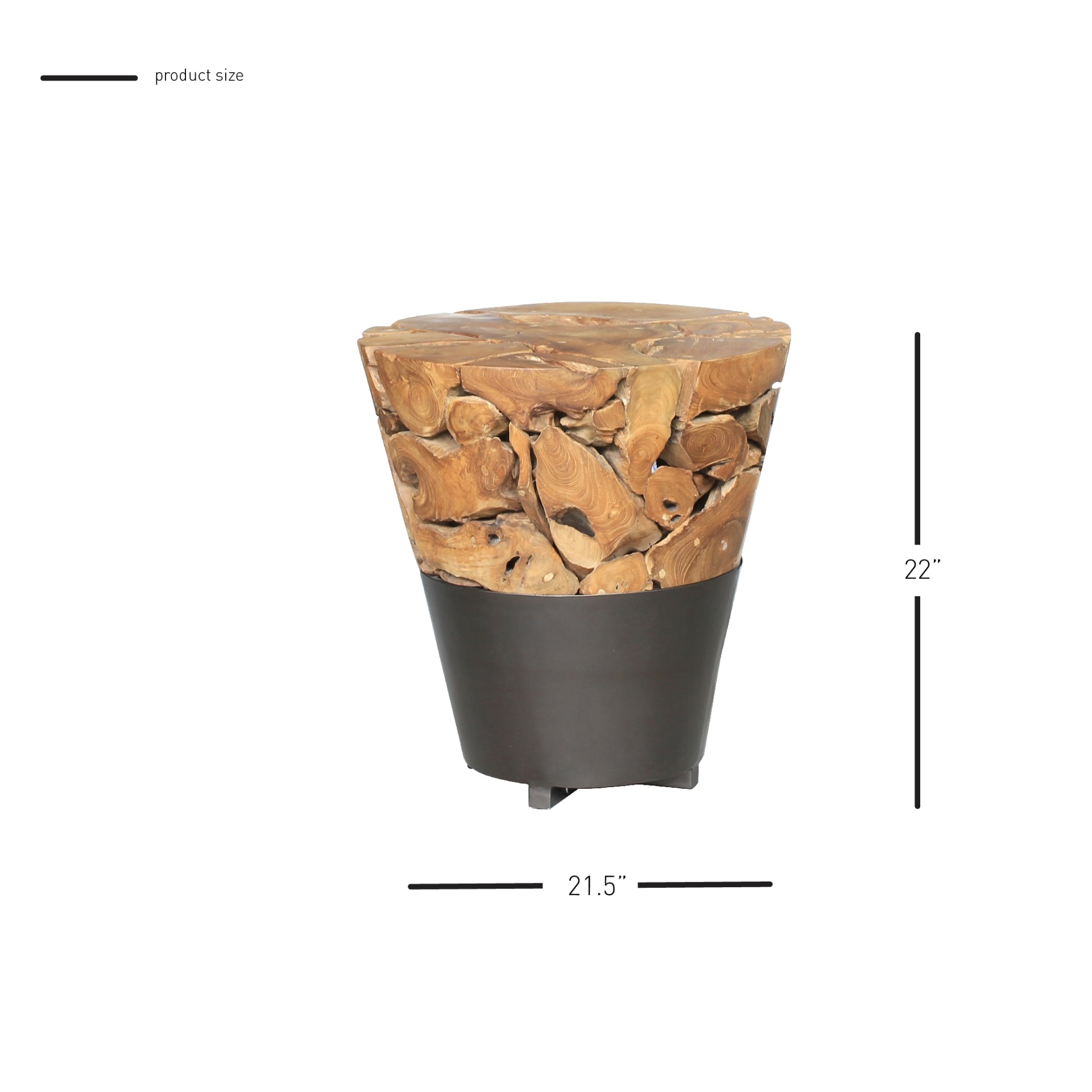 Bruno  Recycled Teak Root Side/ End Table - What A Room