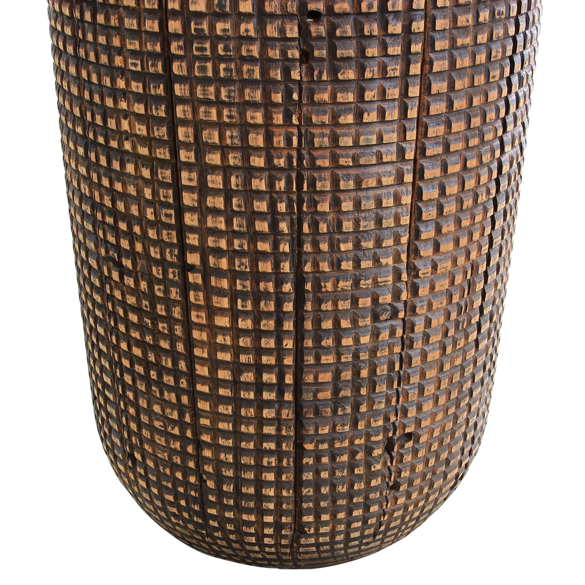 Atalia  Recycled Teak Root Side/ End Table w/ Steel Tray Top - What A Room