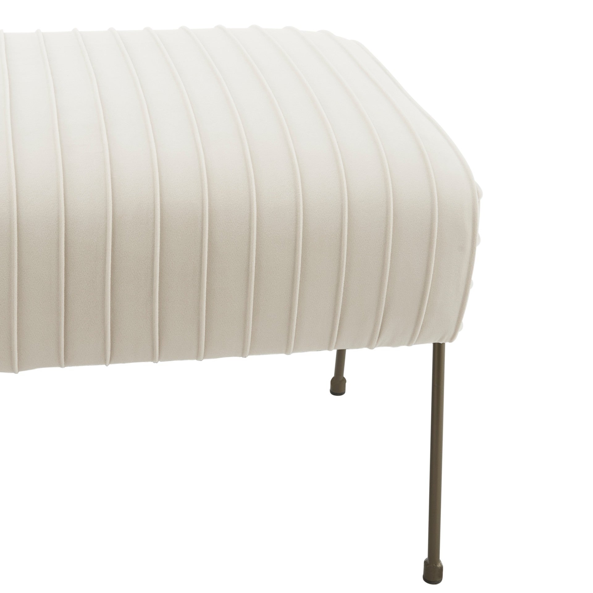Merritt Velvet Fabric Pleated Bench - What A Room