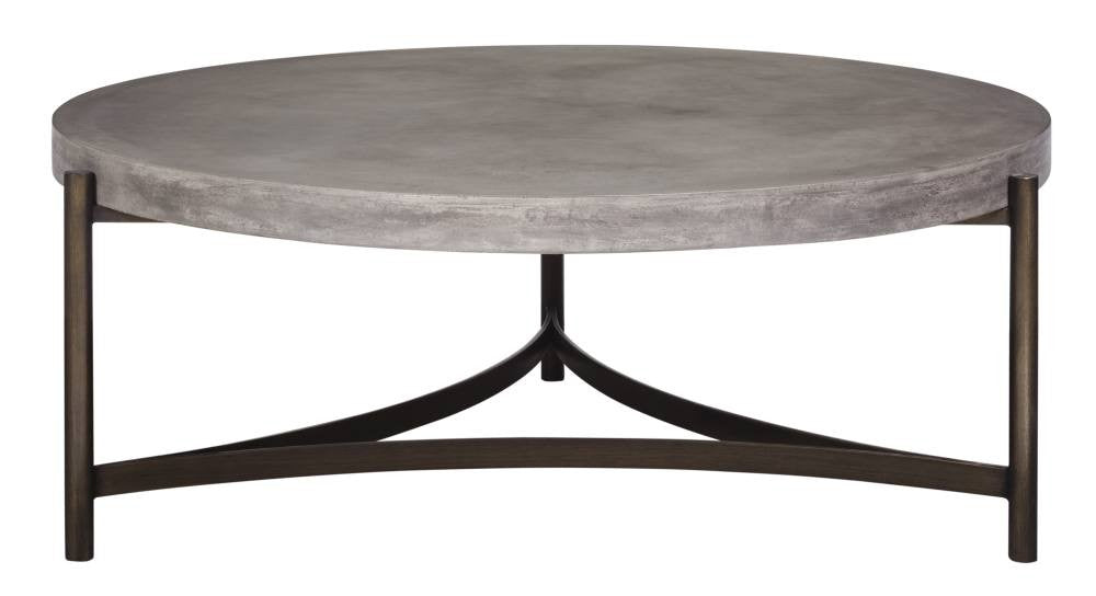 Lyon Round Concrete and Metal Coffee Table - What A Room