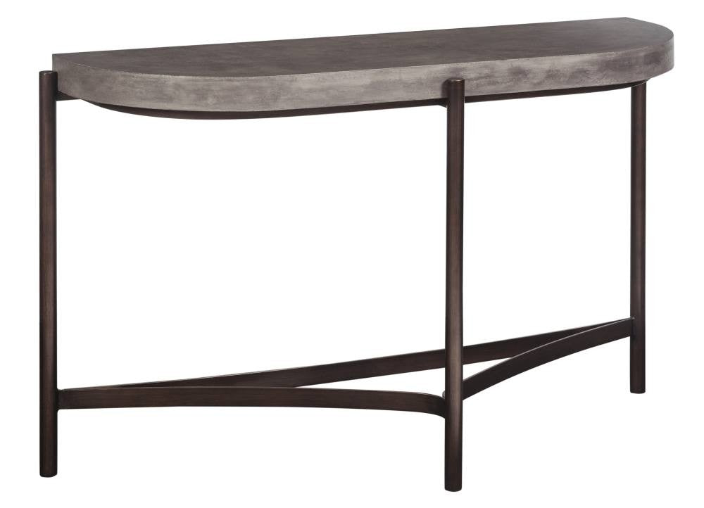 Lyon Semi-circular Concrete and Metal Console Table - What A Room