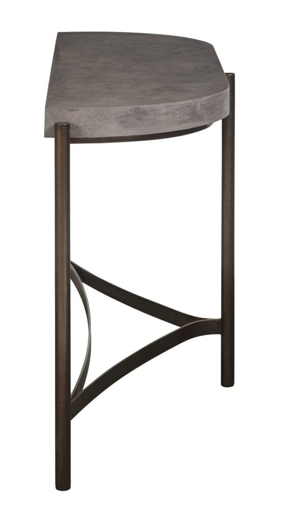 Lyon Semi-circular Concrete and Metal Console Table - What A Room