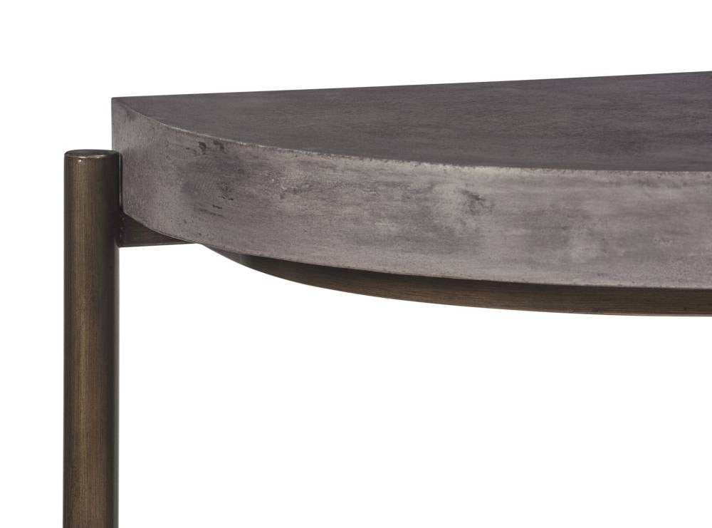 Lyon Semi-circular Concrete and Metal Console Table - What A Room