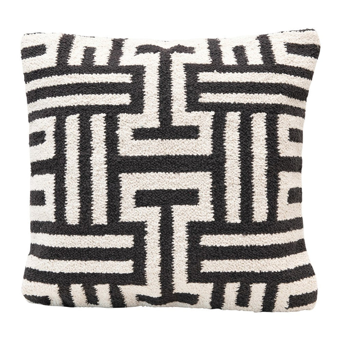 Beautiful B&W napped 20" Sq Cotton Pillow, - Available in our San Jose Showroom