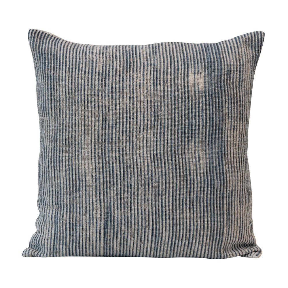 20" Sq Cotton Pillow - Strong Coastal styling - Contemporary Furniture For Santa Clara, San Jose and Milpitas