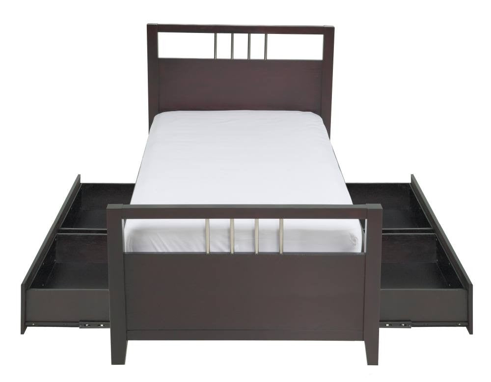 Nevis Platform Storage Bed in Espresso - What A Room