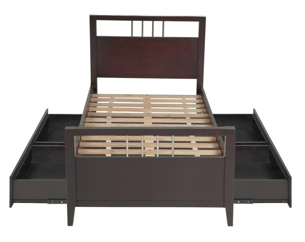 Nevis Platform Storage Bed in Espresso - What A Room
