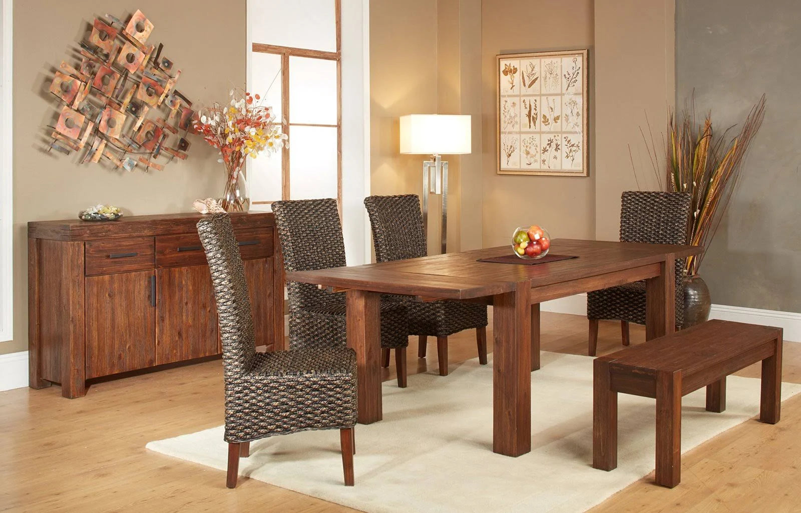 Meadow Mid-Century Solid Wood Dining Bench - What A Room