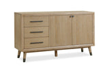 Franklin Three Drawer Two Door White Oak Sideboard in Au Natural - What A Room