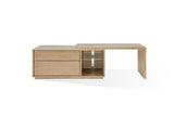 One Live Edge Edge Executive Desk in White Oak and Glass - What A Room
