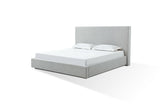 One Upholstered Platform Bed in Cotton Ball Boucle - What A Room