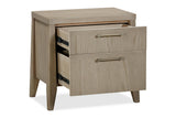 Sumire Two Drawer Ash Wood Nightstand in Ginger - What A Room