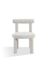 Addison Modern Dining Chair in Cotton Ball Boucle (Set of 2) - What A Room
