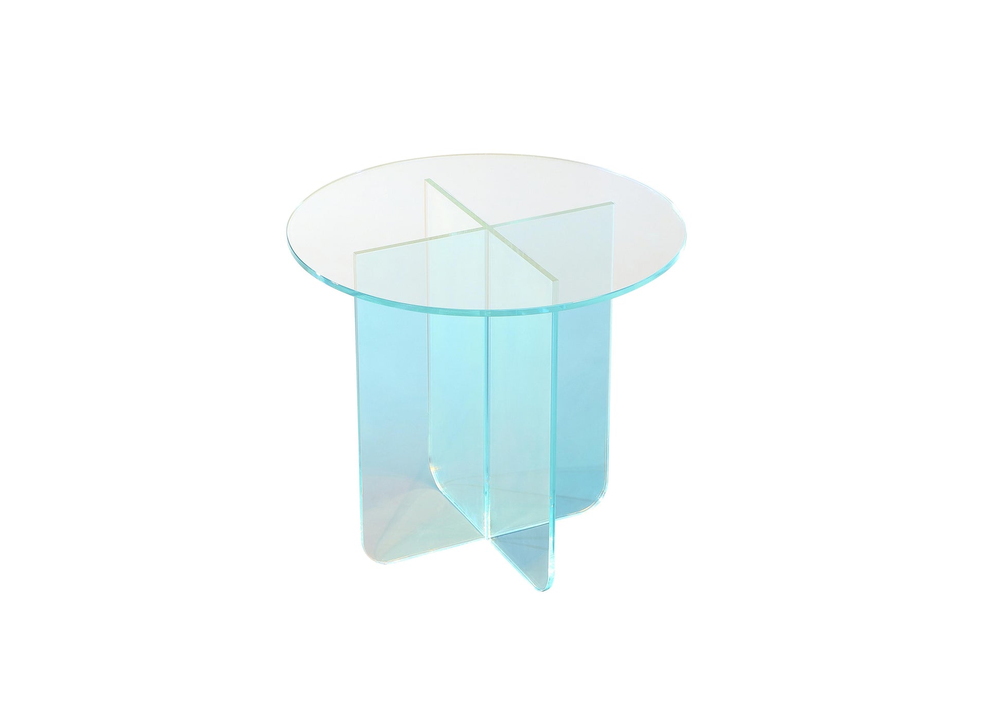 Fomo Large End Table in Iridescent Glass - What A Room