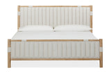 Furano Upholstered Panel Bed in Ginger and Brun Boucle - What A Room