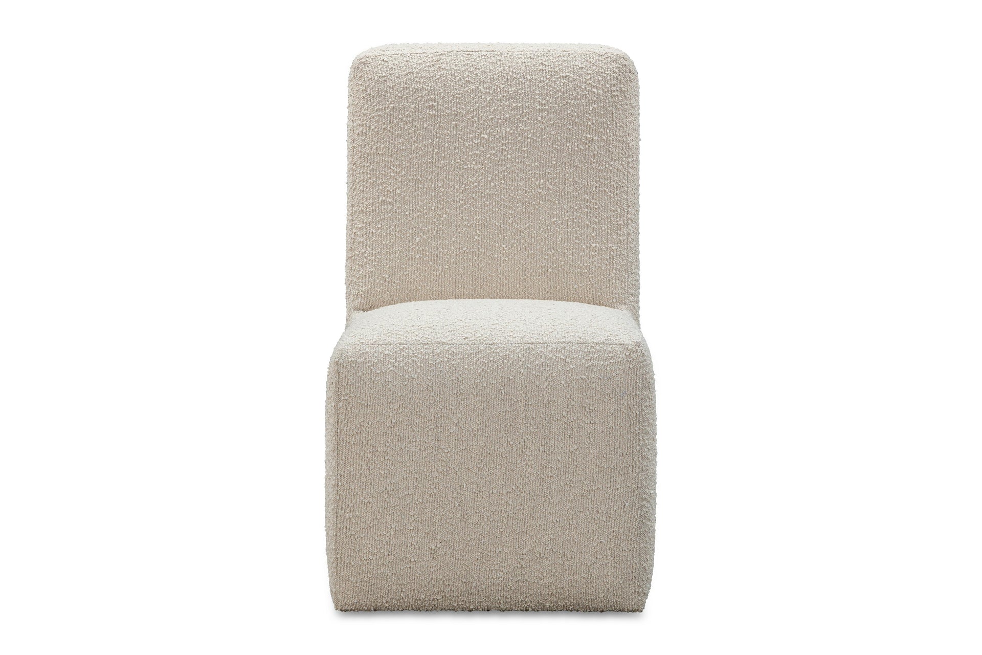 Liv Fully Upholstered Dining Chair in Brun Boucle (Set of 2) - What A Room