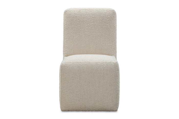 Liv Fully Upholstered Dining Chair in Brun Boucle (Set of 2) - What A Room