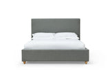 Olivia Upholstered Platform Bed in Pewter - What A Room