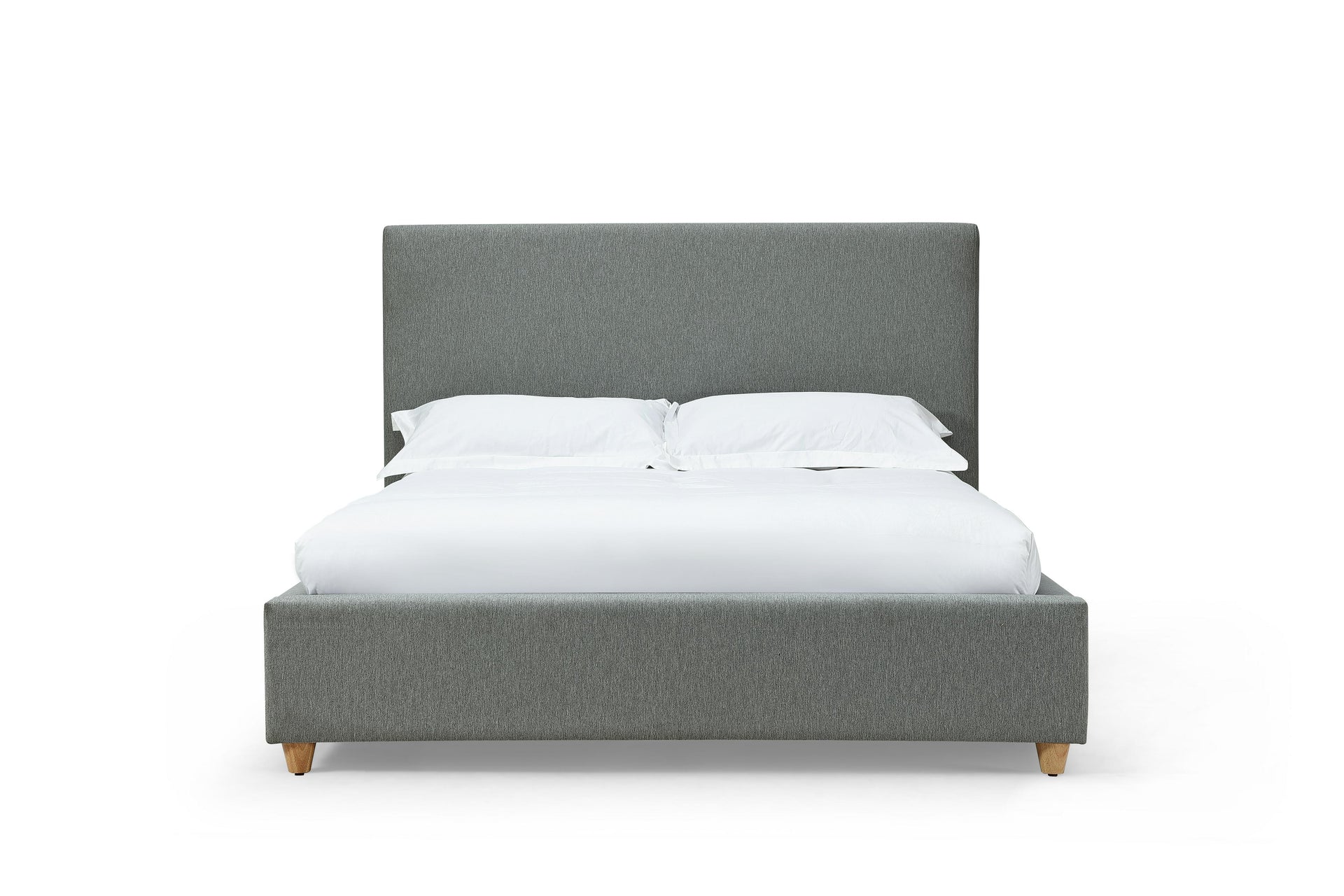 Olivia Upholstered Platform Bed in Pewter - What A Room