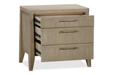 Sumire Three Drawer Ash Wood Nightstand in Ginger - What A Room