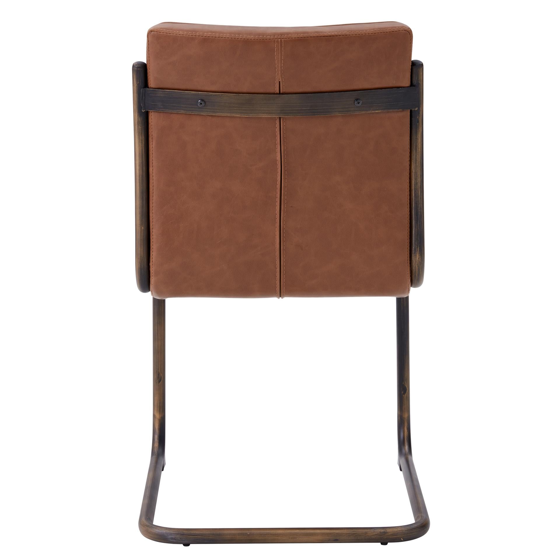 Cooper  Dining Side Chair Rubber Gold Frame - What A Room