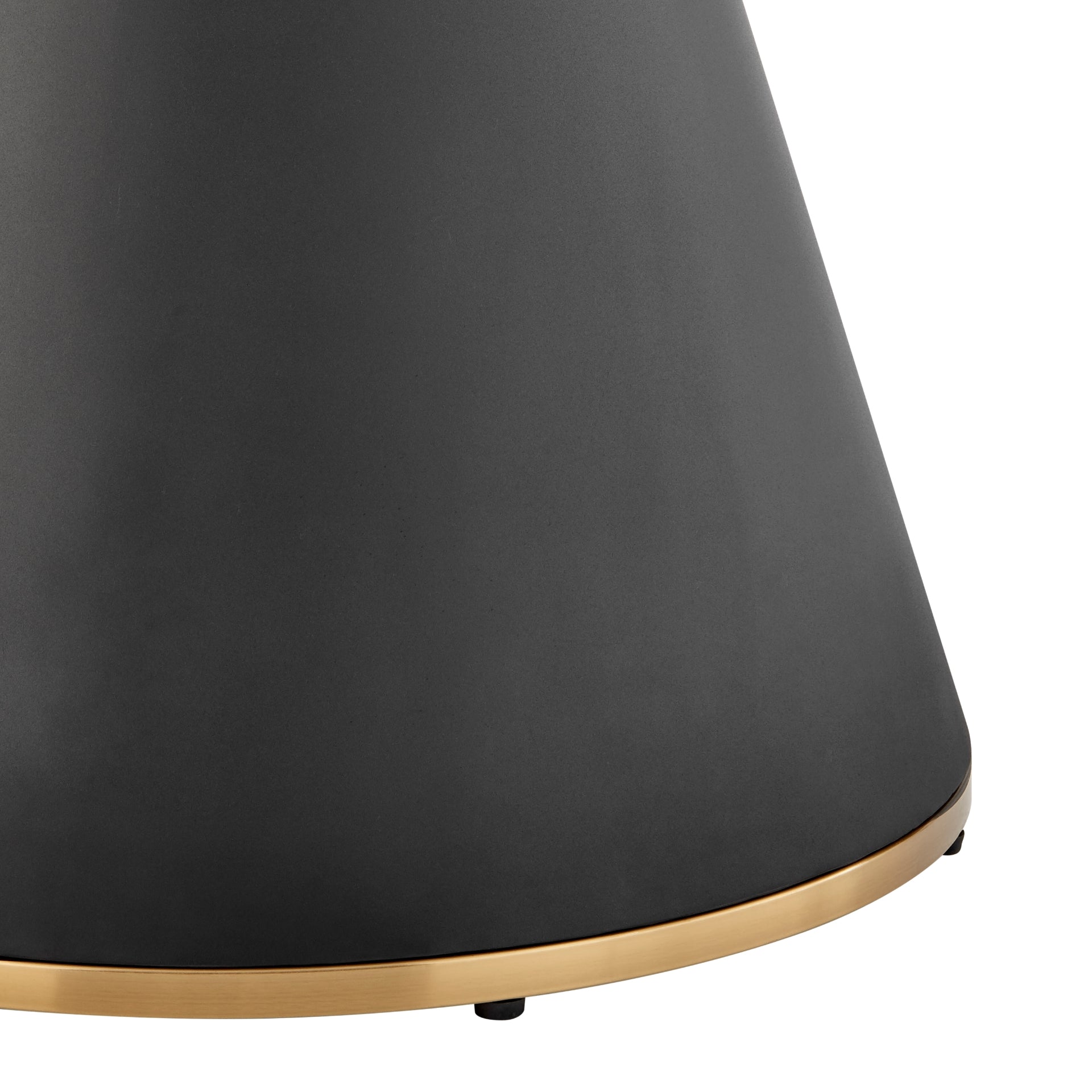 Geneva  Ceramic Top 51" Round Dining Table w/ Gold Trim - What A Room