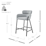 Finley Chenille Counter Stool - What A Room
