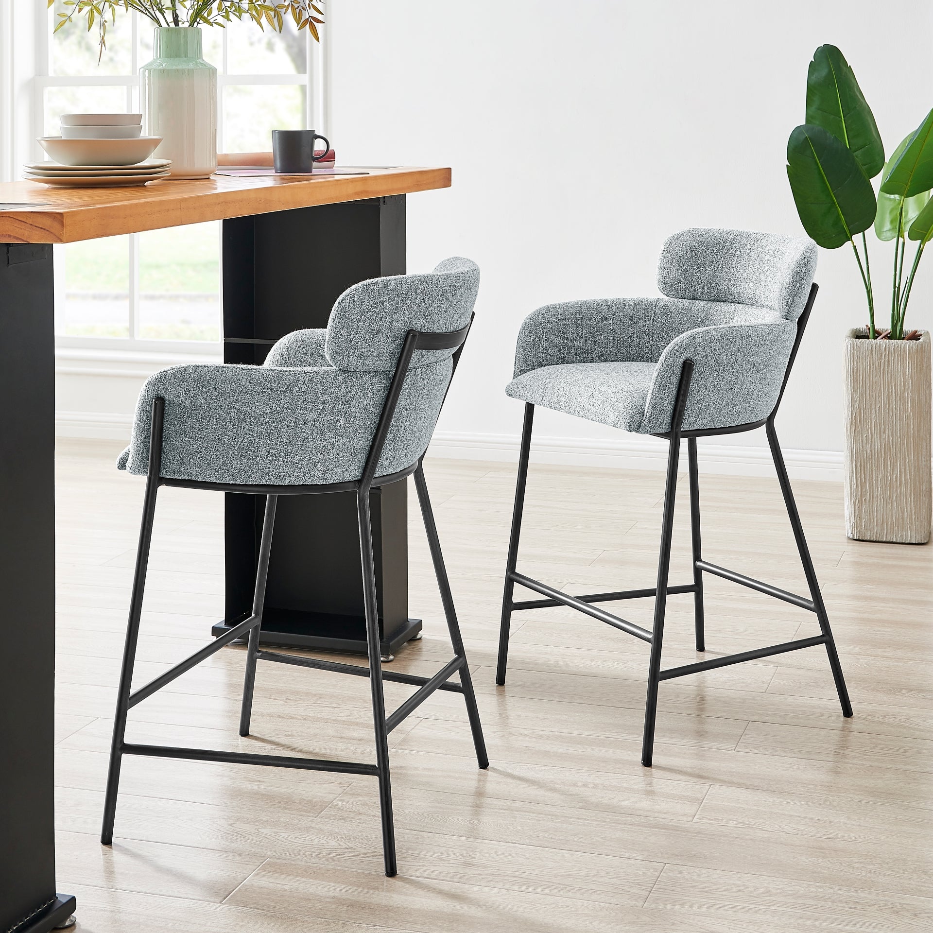 Finley Chenille Counter Stool - What A Room