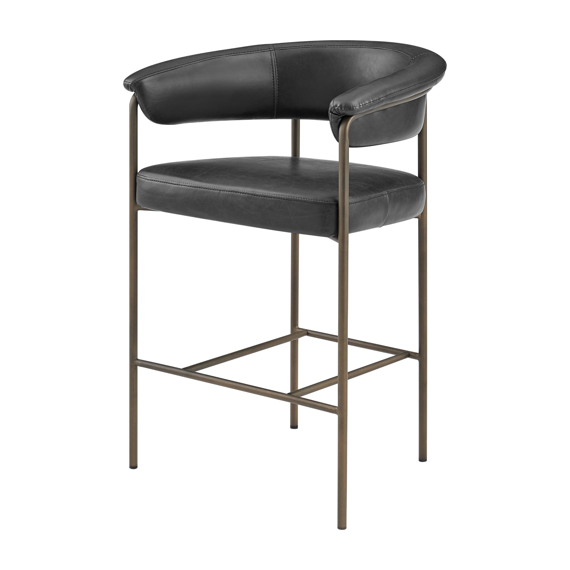 Kaiden  Faux Leather Counter Stool (Set of 2) - What A Room