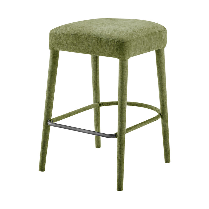 Rylee  Chenille Backless Counter Stool (Set of 2) - What A Room