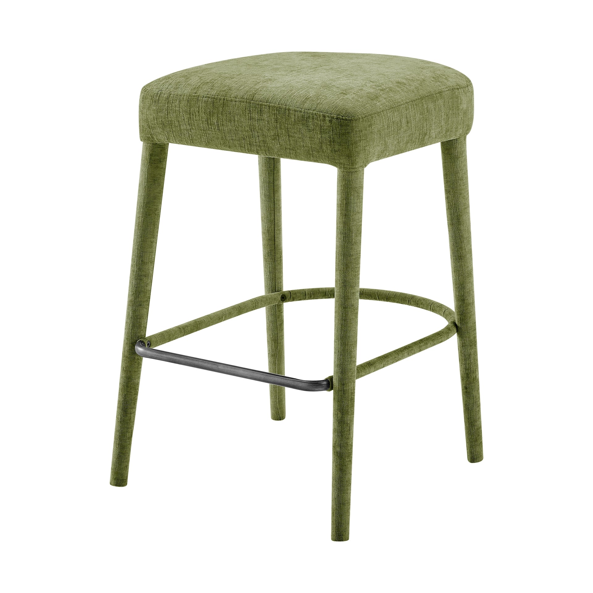 Rylee  Chenille Backless Counter Stool (Set of 2) - What A Room