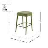Rylee  Chenille Backless Counter Stool (Set of 2) - What A Room