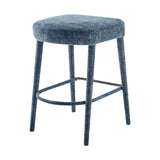 Rylee  Chenille Backless Counter Stool (Set of 2) - What A Room